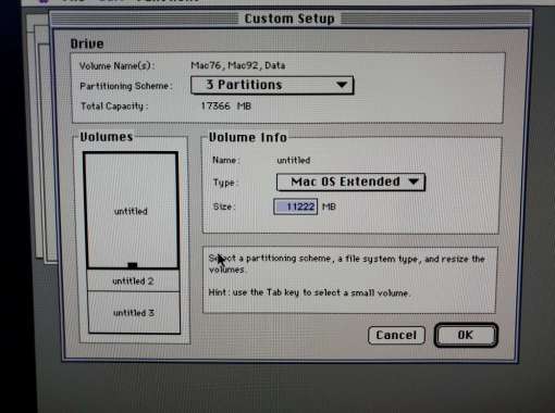 Mac OS 9 11GB HFS+ Partition
